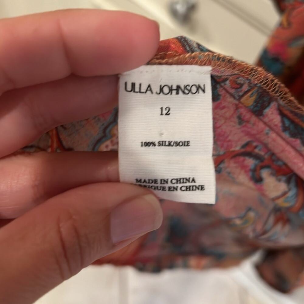 ULLA JOHNSON Renata Paisley ruffle midi dress - Picture 11 of 12